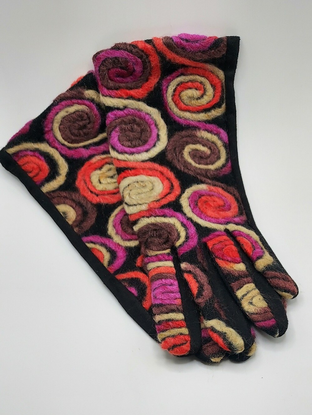 Women's Gloves - Touch Screen Colorful Swirl Pattern NWT